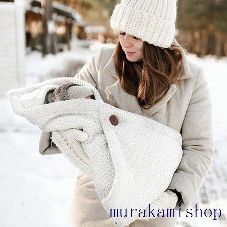 新生児 おくるみ 掛け布団 赤ちゃん ブランケット 裏起毛 冬 あったか ニットおくるみ ご出産祝い 退院 お出かけ ギフト オープニング 大放出セール ベビー防寒グッズ