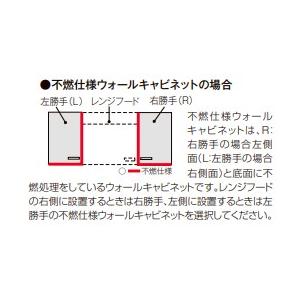 GK(F/W)-A-45FR/L　LIXIL　セクショナルキッチン　ＧKシリーズ　木製キャビネット　ウォールキャビネット　不燃仕様　吊戸　間口450　高さ500　※送料無料