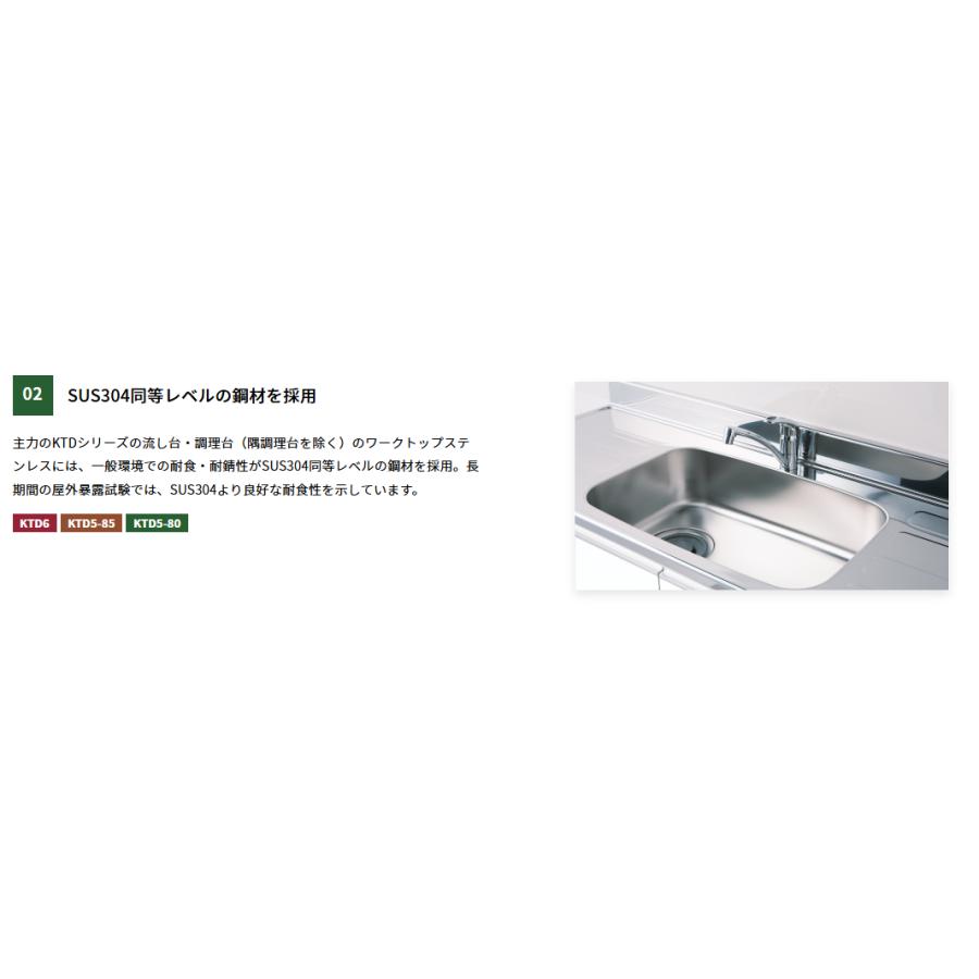 onedo ワンド KTD5-80シリーズ 組合せ型流し台 一槽流し台 間口1200 高 