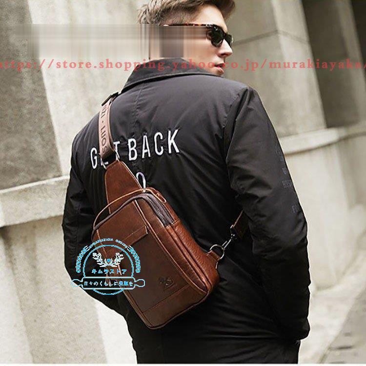 流行に ボディバッグ メンズバッグ ミニショルダー 本革レザー 斜め掛け 軽量 手提げ 小物収納バッグ お出かけ 牛革 ブラウン系 3way 爆熱 Sunrisefinserve Com