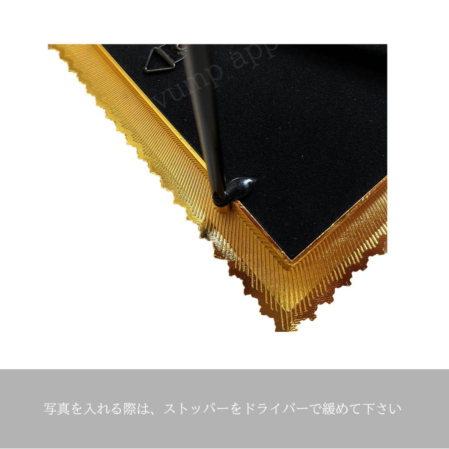 ２個セット☆ クラシカル フォトフレーム ＊ ブラック ゴールド c クラシックテイスト ファミリーフォトフレーム・ゴールド 6枚用(写真