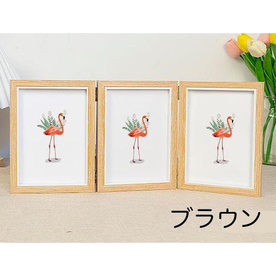 良質 写真立て 2l 3面 木製 複数 縦置き おしゃれ かわいい フォトフレーム 三面 折りたたみ 写真たて シンプル ナチュラル インテリア Academydosaber Com