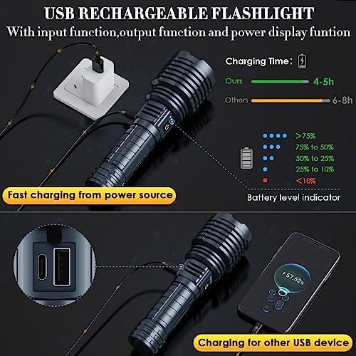 led 強力 軍用 最強 USB 充電式 フラッシュライト