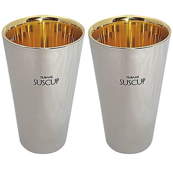 SUSCUP ストレートカップペア 内面24金メッキ（SCW-4GP）