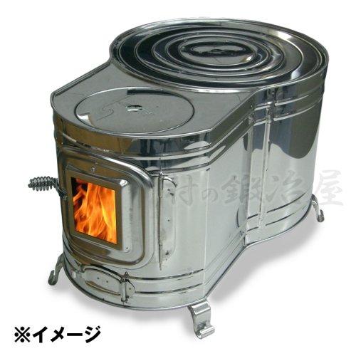 ポータブル薪ストーブ ガラス扉付き 時計型薪ストーブ用ガラス窓付替え扉 ASW-GK : 村の鍛冶屋