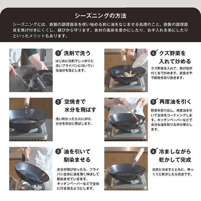 村の鍛冶屋 Fepan 鉄フライパン深型28cm　ガス火、IH対応　鉄分541%UP　（鉄フライパン本体のみ）爆買 | サミット工業 | 08