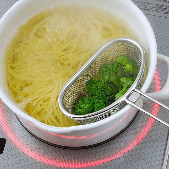 8点セット 下村企販 18-8ステンレス ママクック ハーフストレーナー 35690 : 村の