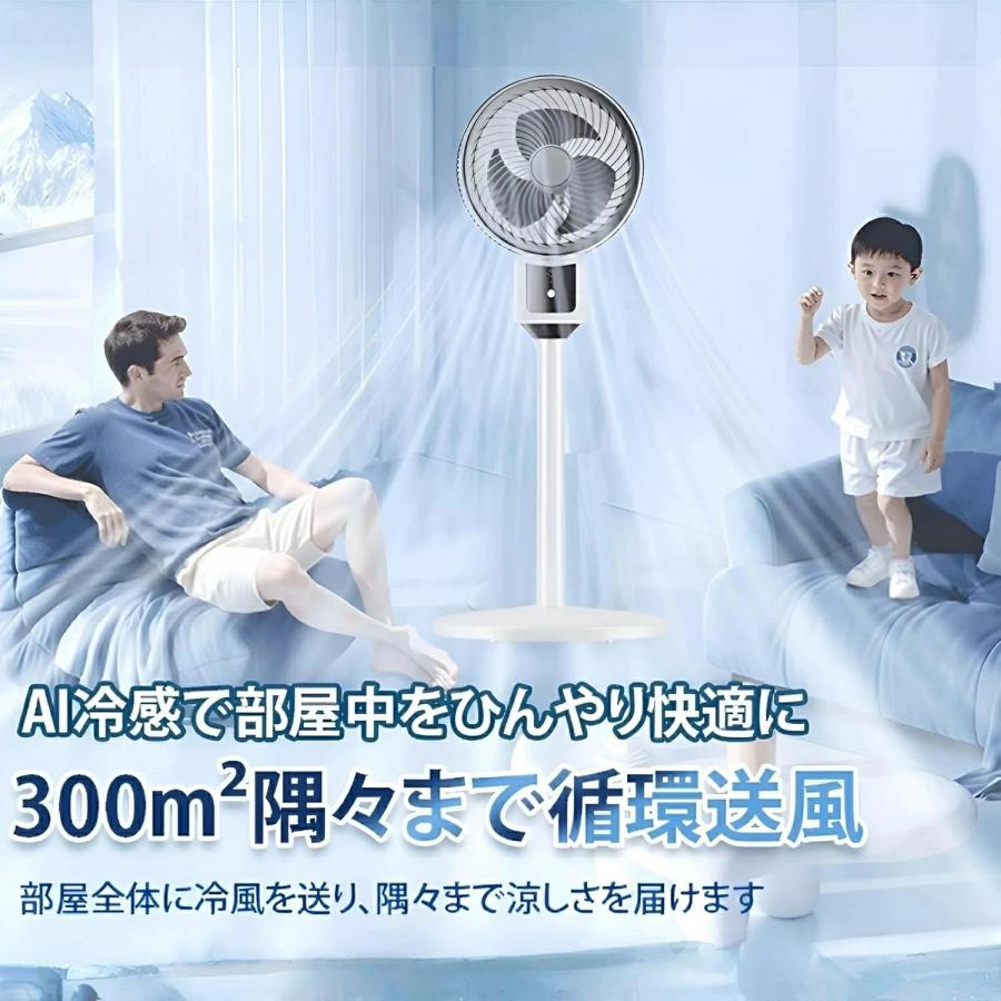 扇風機 サーキュレーター DCモーター 1台多役 3段階風量調整
