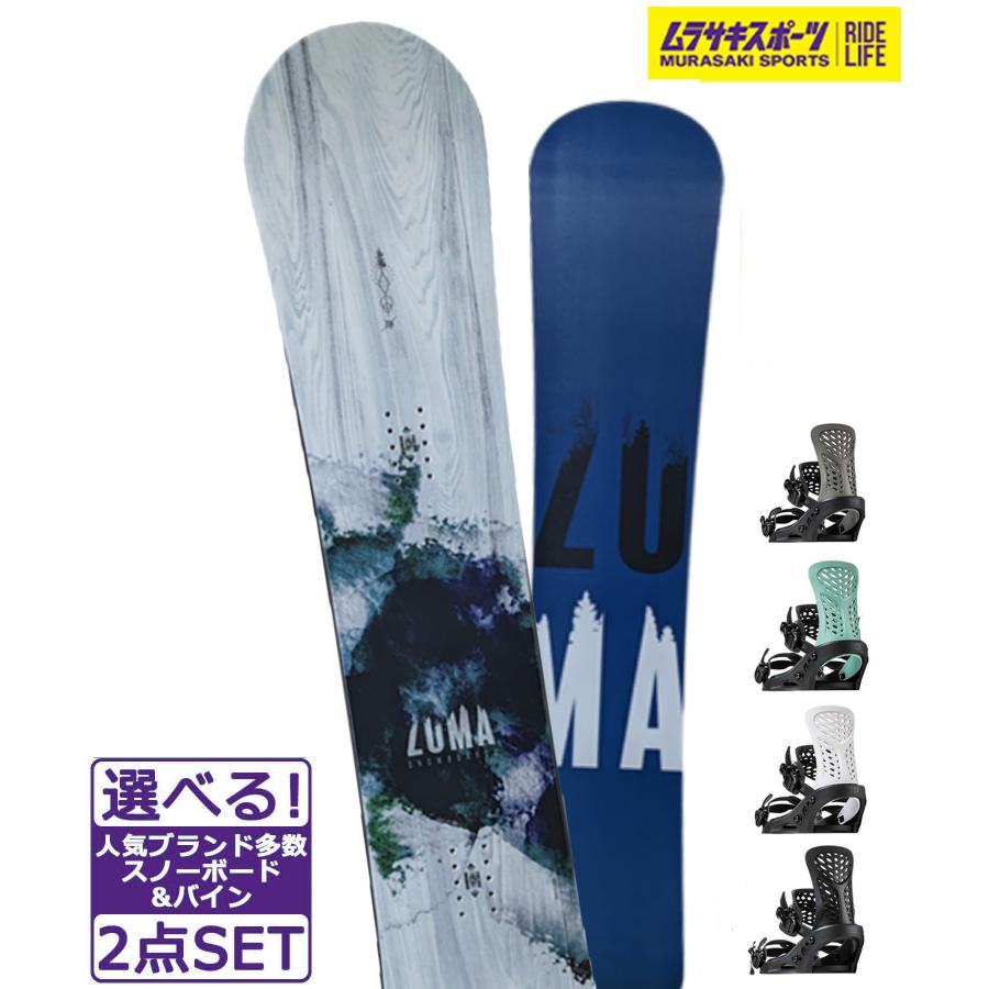 【匿名配送】★美品★ZUMA DOCS 145㎝ × FLUX PR sizeS スノボセット ZUMA ツマ TOOLIST FLUX PR メンズ 24-25モデル ムラサキ