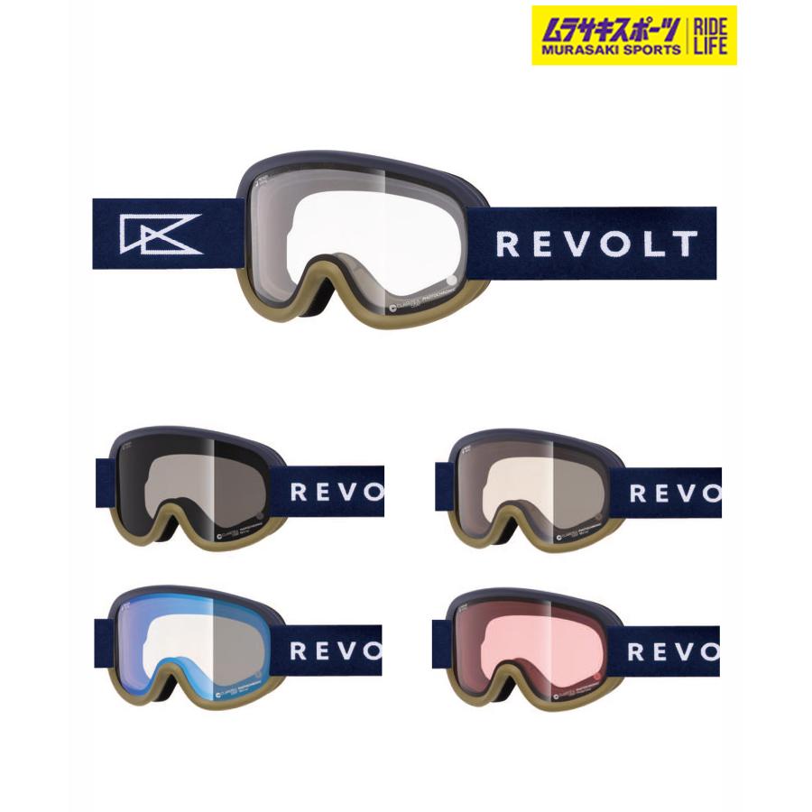 REVOLT リボルト スノーボード ゴーグル ユニセックス 調光 平面レンズ