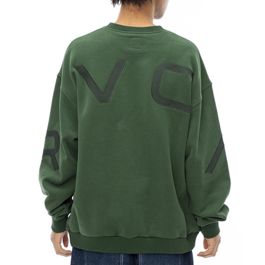 RVCA/ルーカ FAKE RVCA CR メンズ トレーナー クルーネック スウェット バックプリント 裏起毛 BD042-150｜murasaki｜07