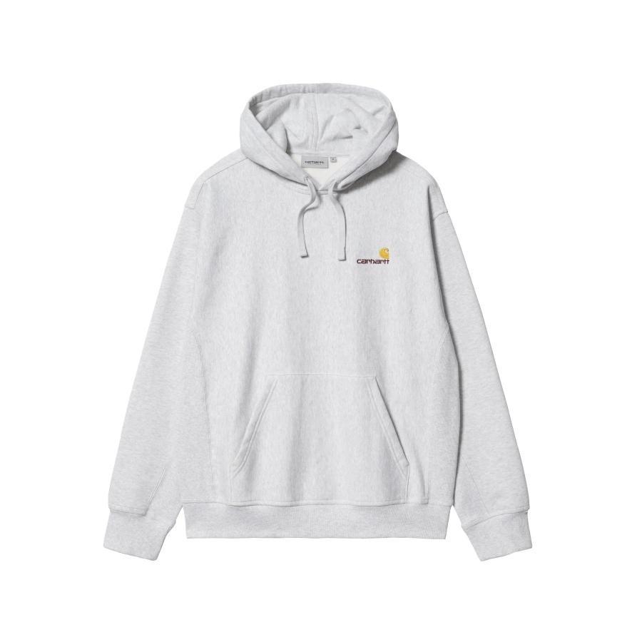 Carhartt/カーハート アメリカンスプリクト メンズ プルオーバー パーカー スウェット 裏起毛 アッシュヘザー グレー I028279｜murasaki｜04