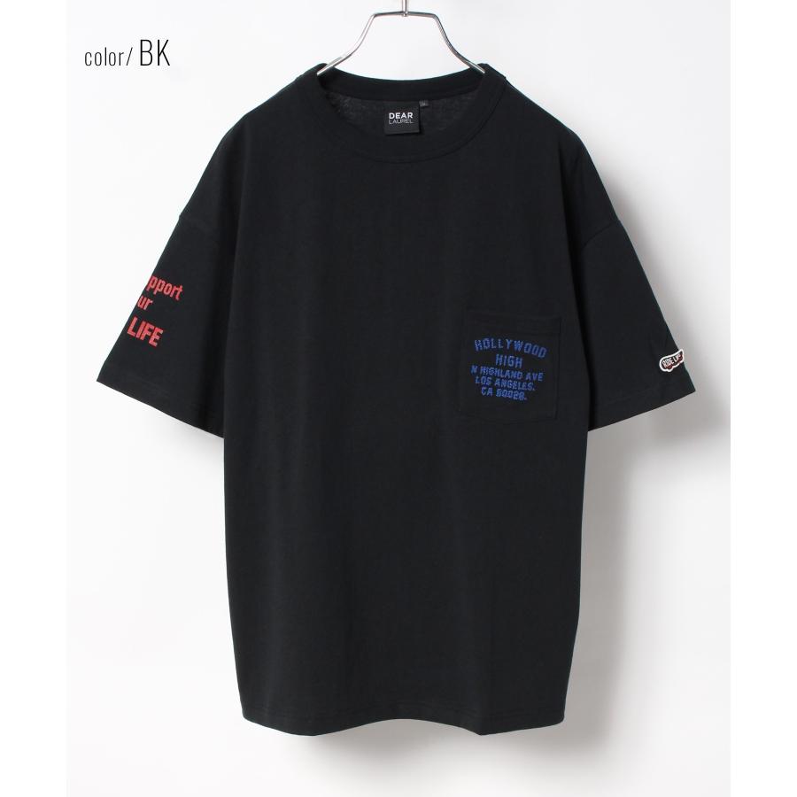 DEAR LAUREL ディアローレル D23S2102 メンズ トップス カットソー Tシャツ 半袖 KK D27｜murasaki｜02