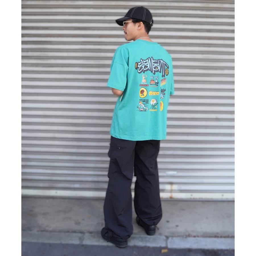 ELEMENT エレメント メンズ 半袖 Tシャツ オーバーサイズ バックプリント クルーネック タギング グラフィティ BE021-251｜murasaki｜12