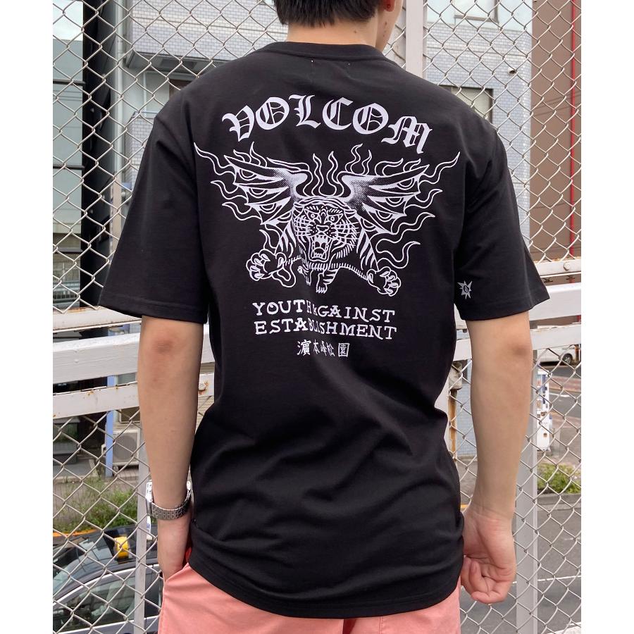 VOLCOM ボルコム メンズ 半袖 Tシャツ バックプリント ヘビーウェイト タイガー 虎 モチーフ AF312400｜murasaki｜07