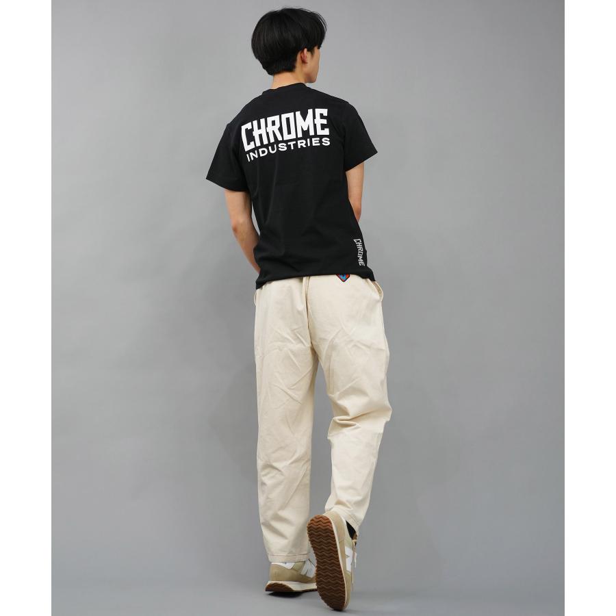 CHROME クローム メンズ Tシャツ 半袖 バックプリント ビッグシルエット ユーティリティ UVケア JP235BK｜murasaki｜09