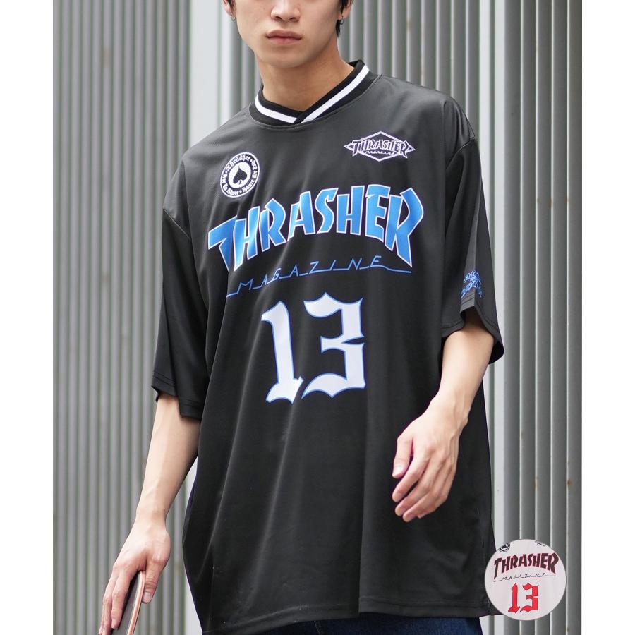 THRASHER（スラッシャー） メンズ 半袖 Tシャツ ゲームシャツ メッシュ