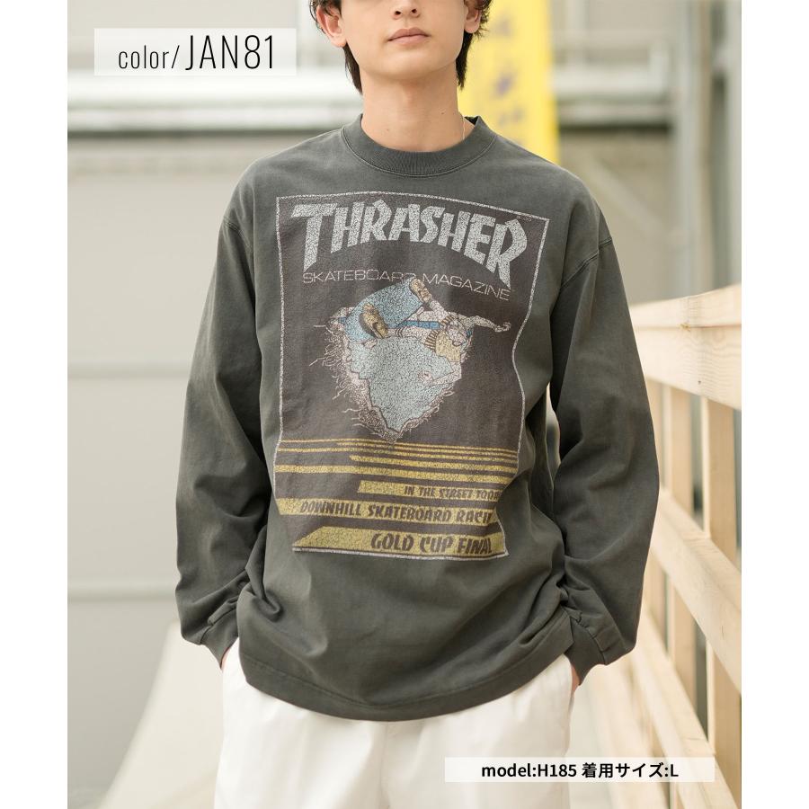 THRASHER THRASHER/スラッシャー ロンT/長袖 フロントカスレプリント 
