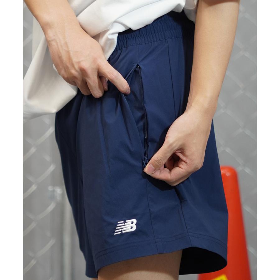 new balance ニューバランス ウーブンショーツ メンズ ワンポイント ロゴ 刺繍 5インチ丈 MS41517｜murasaki｜11