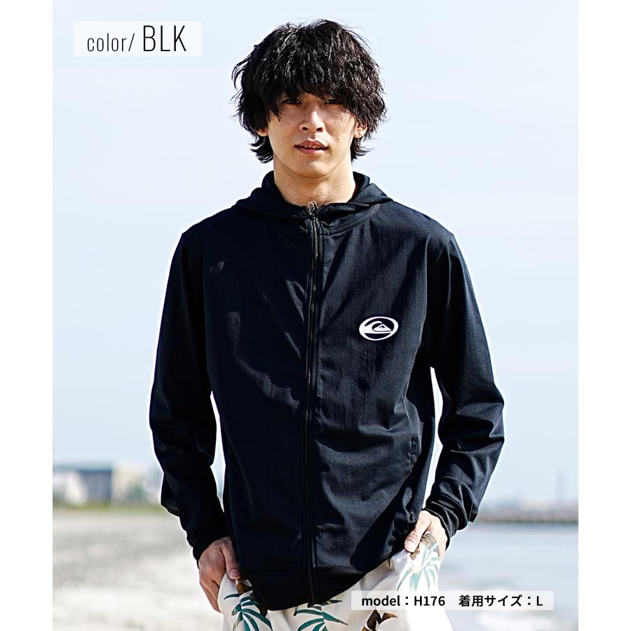 QUIKSILVER クイックシルバー メンズ ラッシュガード ジップアップ パーカー 長袖 ハイネック 水着 UVカット QLY241033｜murasaki｜03