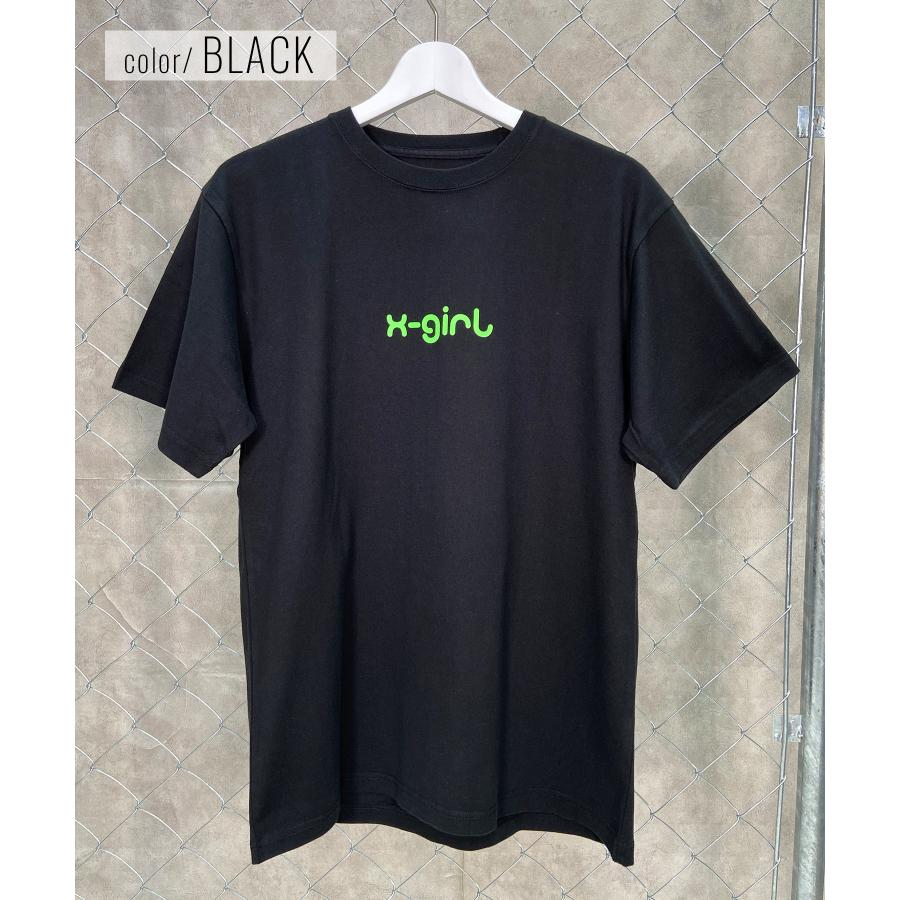 X-GIRL/エックスガール 半袖 Tシャツ ロゴ ゼブラ柄 バックプリント 105232011040