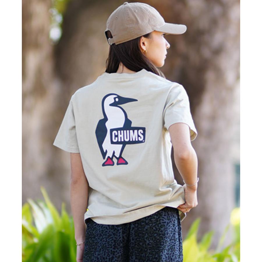 CHUMS チャムス Booby Logo T-Shirt レディース 半袖Tシャツ バックプリント LOGO CH11-2279｜murasaki｜07