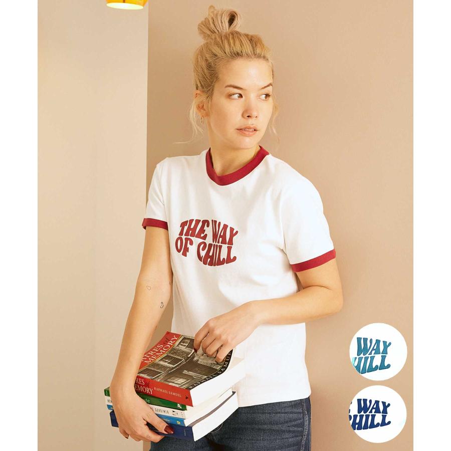 F/CE. キャットプリント リンガー オーバーTシャツ レディース