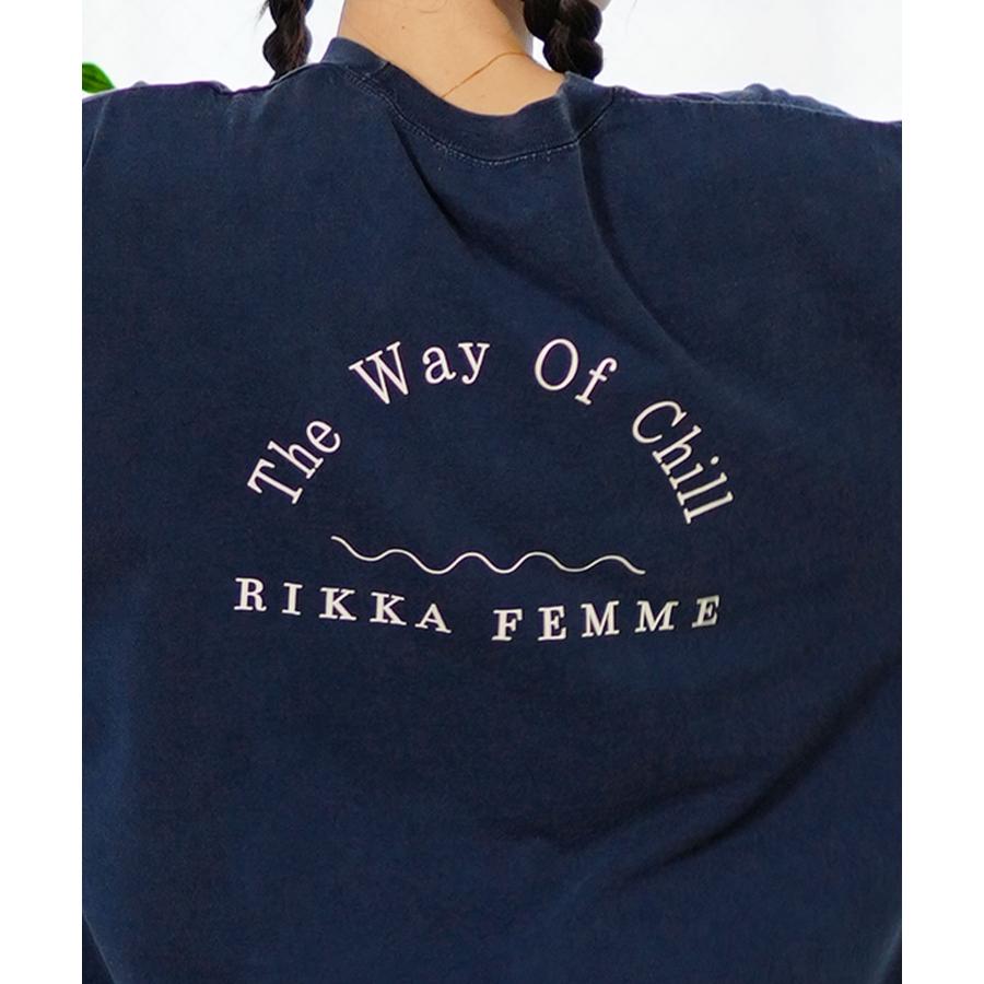 RIKKA FEMME リッカファム レディース 半袖 Tシャツ ピグメントデザインT RF24SS26｜murasaki｜08