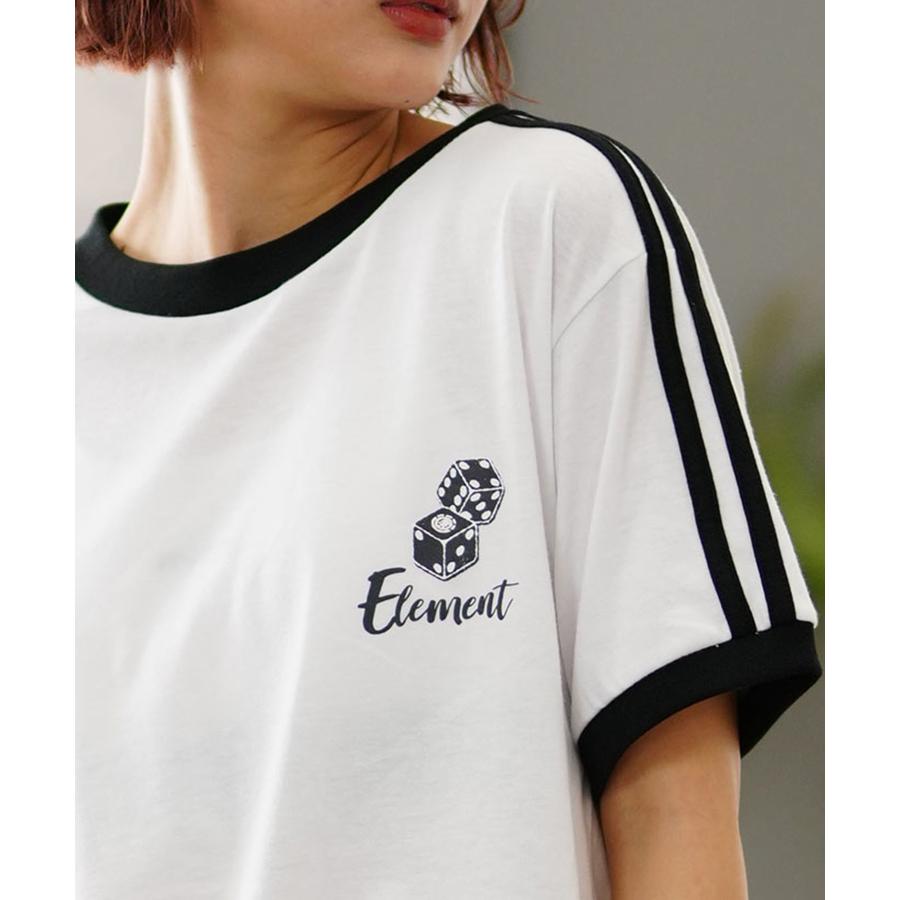 ELEMENT エレメント レディース 半袖 Tシャツ サイドライン ルーズシルエット BE02C-260｜murasaki｜06
