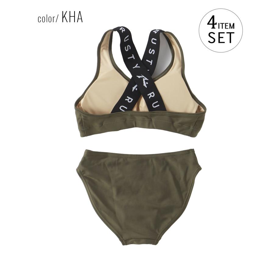 RUSTY ラスティー 水着 キッズ 4点セット セパレートタイプ