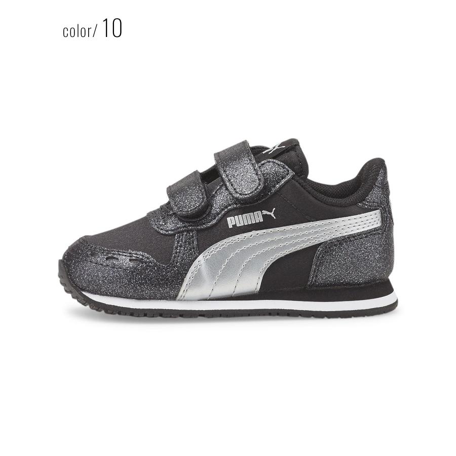 PUMA/プーマ Cabana Racer Glitz V Inf カバナ レーサー グリッツ キッズ スニーカー ベルクロ 370986 10｜murasaki｜02