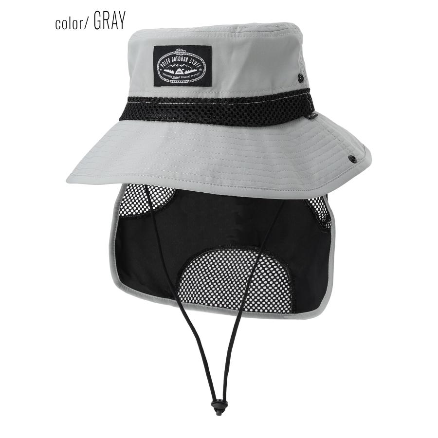 POLER ポーラー 2WAY SUNGUARDLONGBRIM 241MCV0331-GRY ハット アウトドア｜murasaki｜02