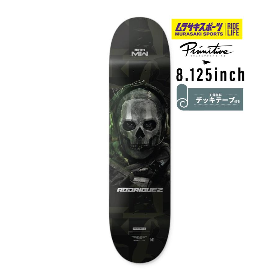 PRIMITIVE　デッキ　デッキテープ付き primitiveスケボーデッキ&デッキテープセット8.125インチ