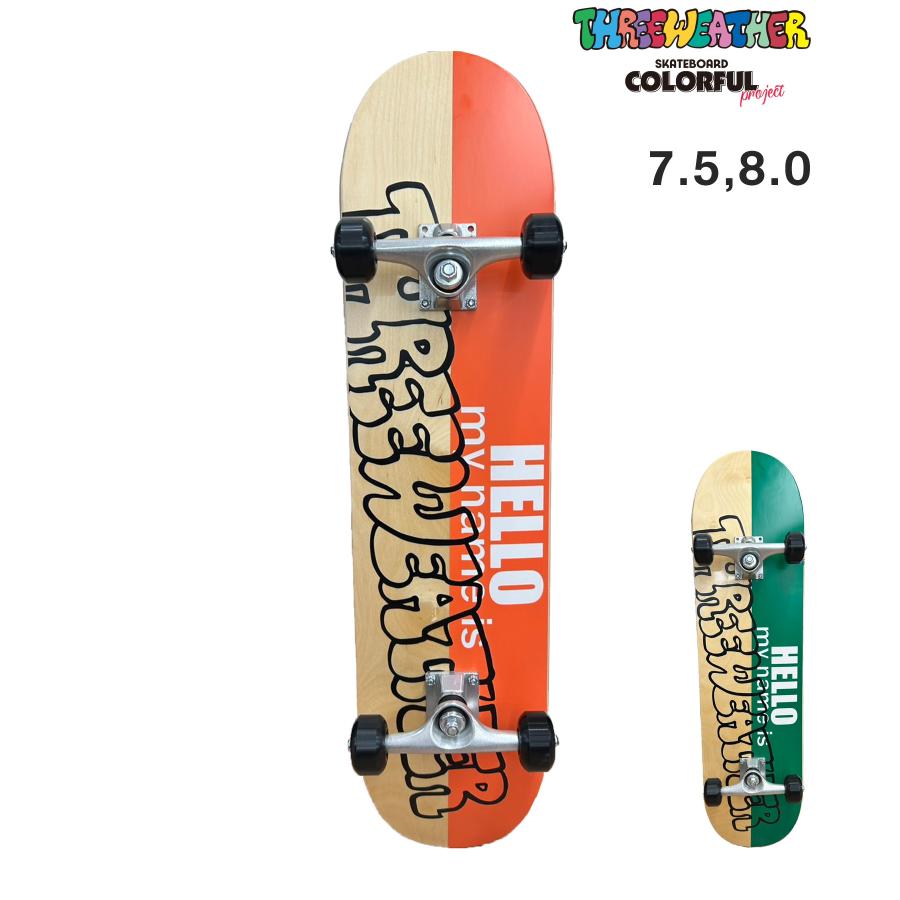 スケボー　スケートボード　コンプリート　スリーウェザー　美品　7.75 THREE WEATHER スリーウェザー スケートボード コンプリート 7.5,8.0