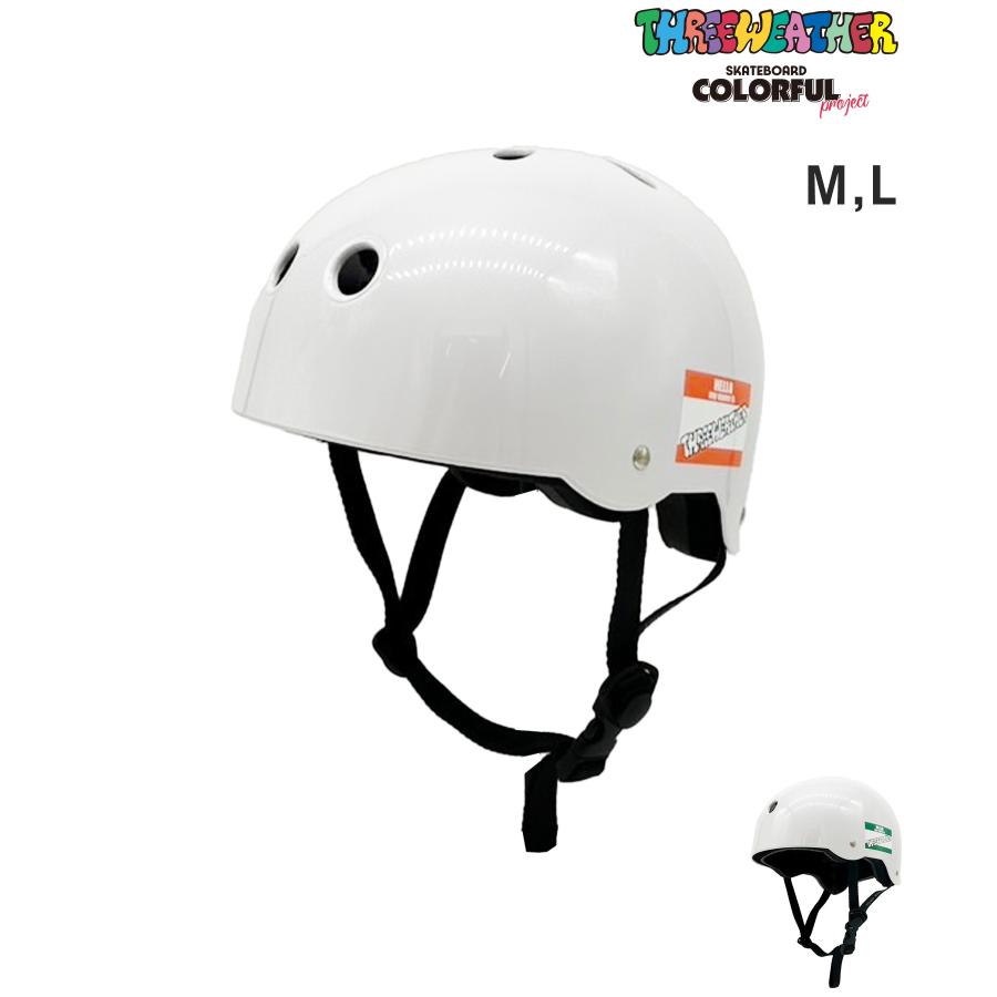 最終価格THREEWEATHER ヘルメットとプロテクターセット THREE WEATHER スリーウェザー スケートボード ヘルメット