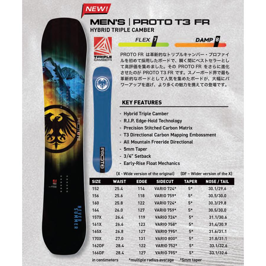 NEVERSUMMER ネバーサマー スノーボード 板 メンズ PROTO T3 FR