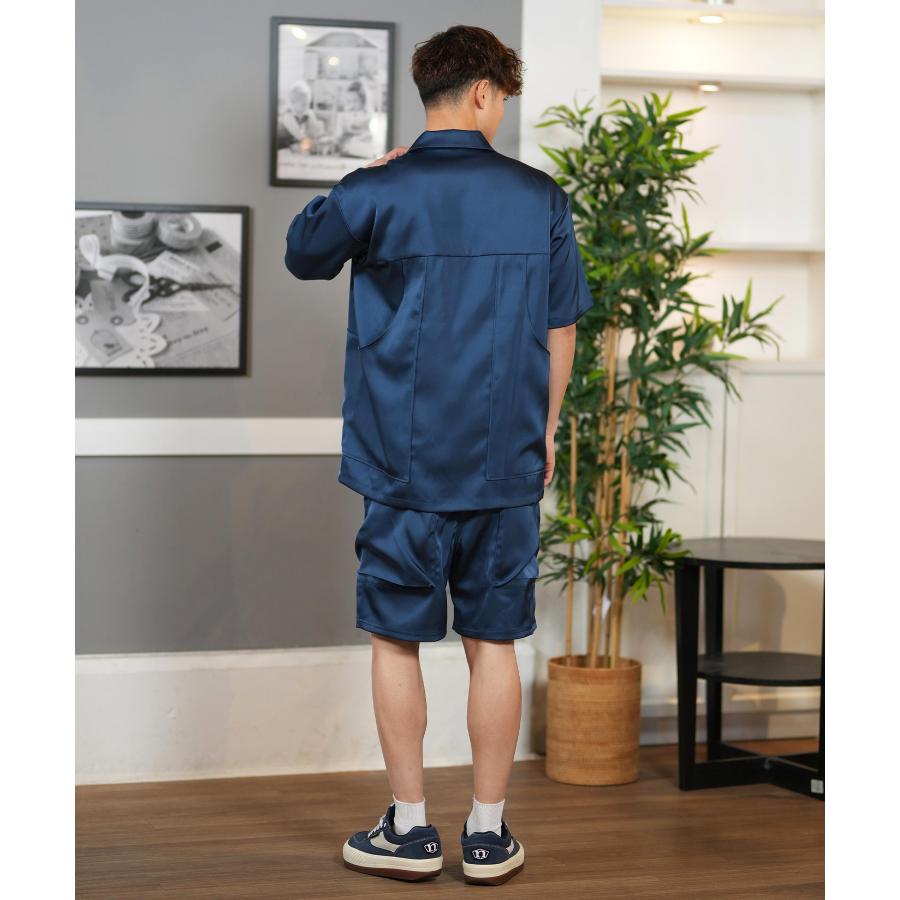Hurley（ハーレー） 半袖 シャツ メンズ サテン オーバーサイズ