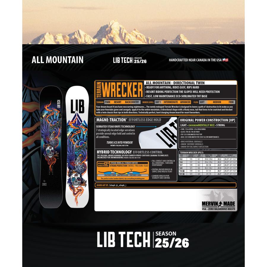 LIB TECH（リブテック） スノーボード 板 メンズ TERRAIN WRECKER