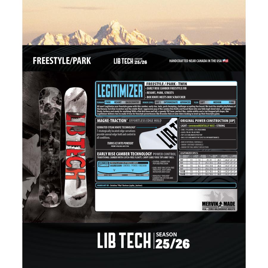 LIB TECH（リブテック） スノーボード 板 メンズ LEGITIMIZER ムラサキ