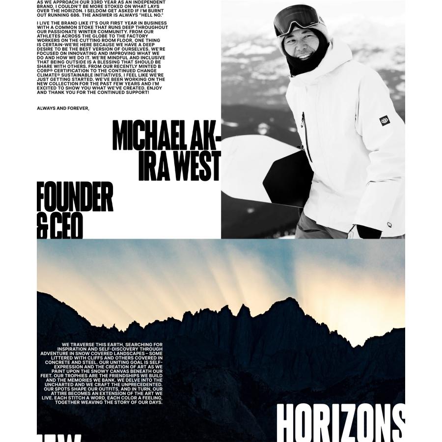 686 【2526】686 シックスエイトシックス スノーボード ウェア