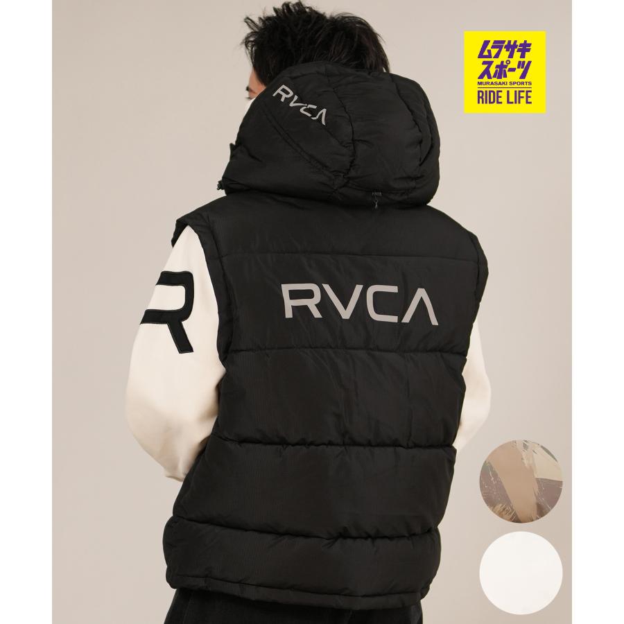 RVCA（ルーカ） ダウン ベスト メンズ シンプル バックプリント ロゴ