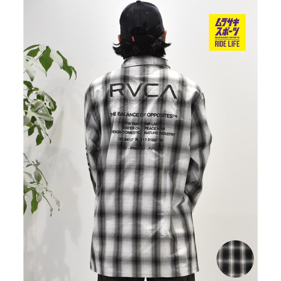 RVCA（ルーカ） 長袖 シャツ メンズ バックプリント ロゴ チェック NxI