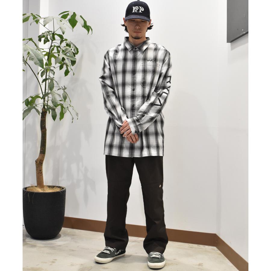 RVCA（ルーカ） 長袖 シャツ メンズ バックプリント ロゴ チェック NxI