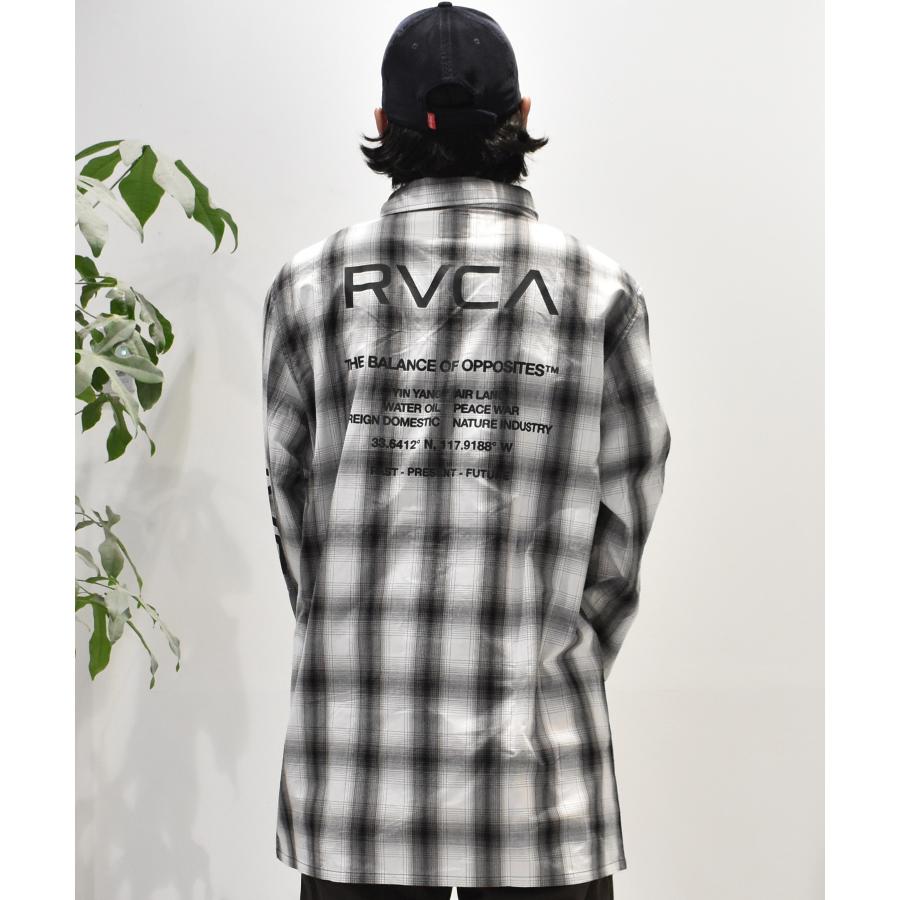 RVCA（ルーカ） 長袖 シャツ メンズ バックプリント ロゴ チェック NxI