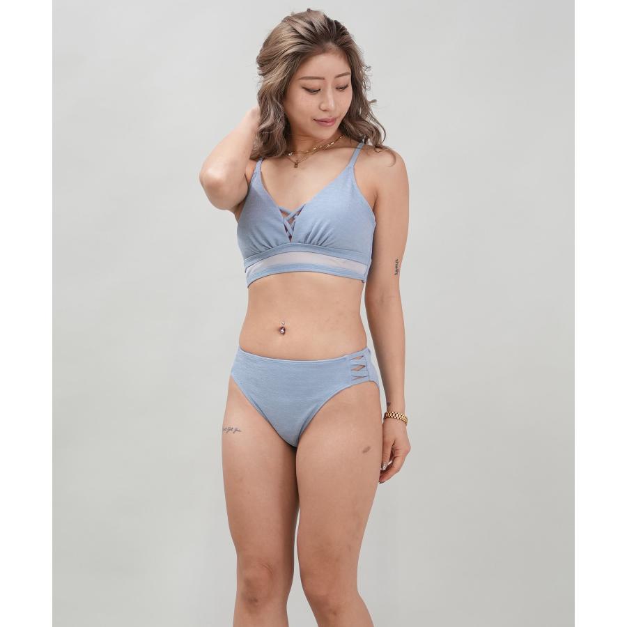 GYDA（ジェイダ） レディース 水着 ラメジョーセット シースルーレース