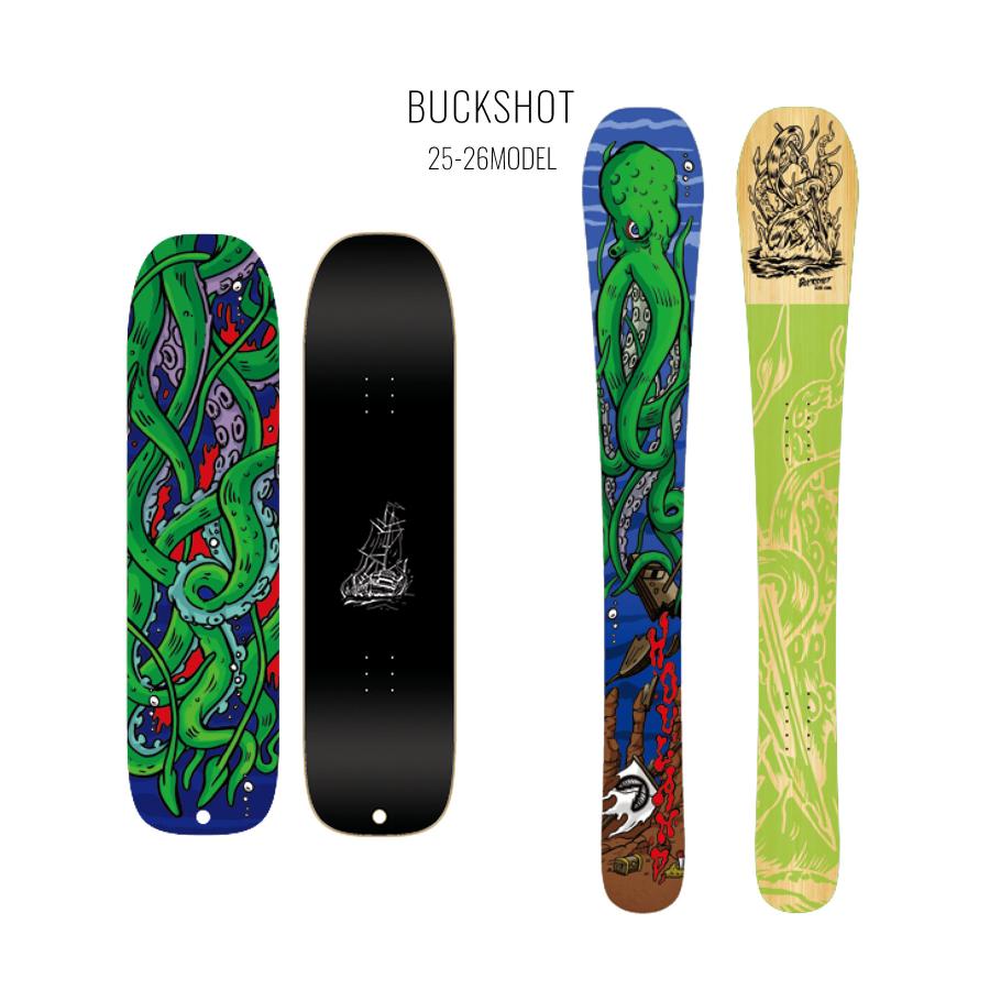  SAMBA ブラック/ホワイト 【27.5cm】 HOVLAND ホブランド スノーボード 板 BUCKSHOT バックショット スノー