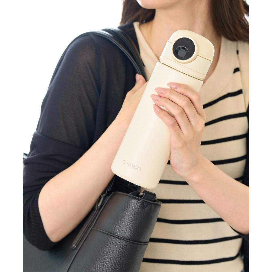 【未使用品】c-mon 指紋センサー付き真空断熱ボトル500ml バニラホワイト c-mon シーモン 水筒 真空断熱ボトル 指紋センサー付き 500ml バニラ