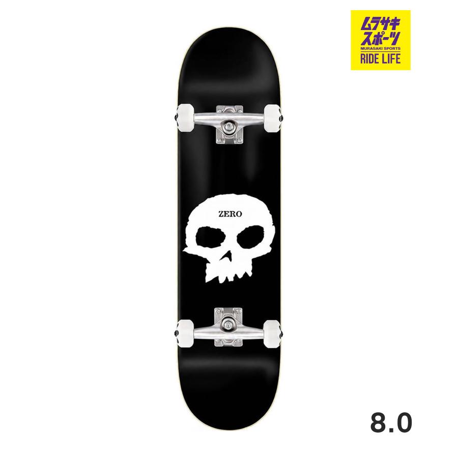 ZERO ゼロ SINGLE SKULL スケートボード コンプリート 8 インチ 初心者