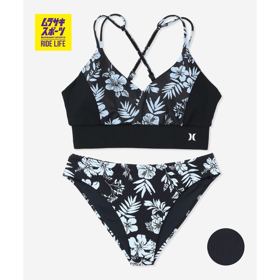 Hurley（ハーレー） 水着 ビキニ レディース リブ 花柄 スイムウェア