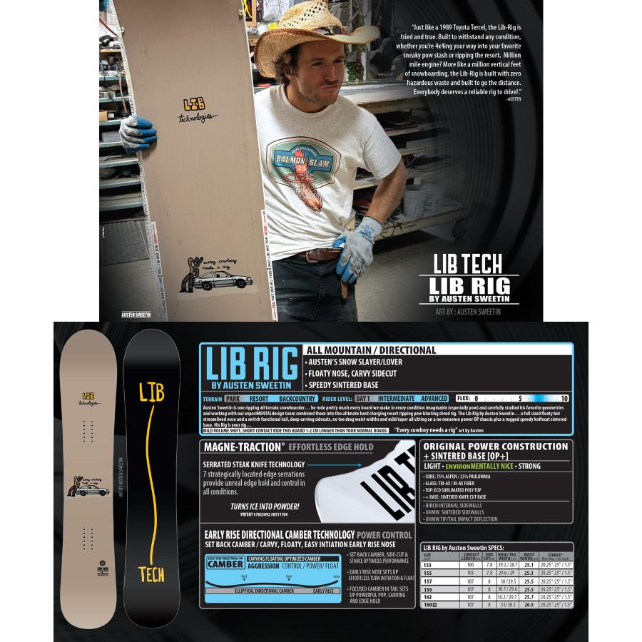LIBTECH リブテック リブリグ LIB RIG スノーボード 板 フリー